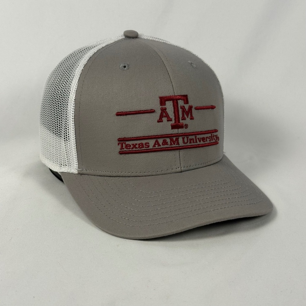 Texas A&M University Trucker Hat Men OSFA Gray The Game Snapback Mesh Cap